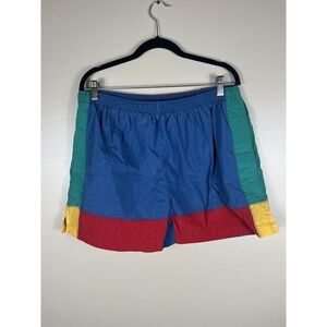 VTG 90s Nylon Swim Trunks Colorful Size Medium Mens